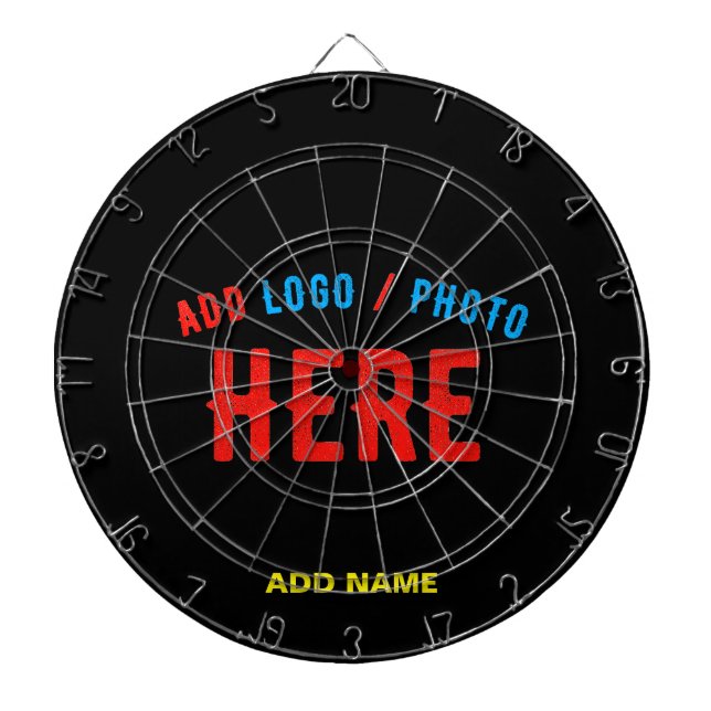 STYLISH MODERN CUSTOMIZABLE BLACK VERIFIED BRANDED DART BOARD (Front)