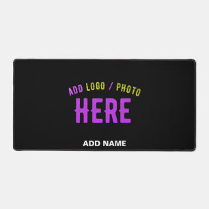 STYLISH MODERN CUSTOMIZABLE BLACK VERIFIED BRANDED DESK MAT