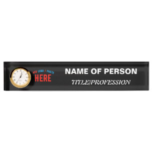 STYLISH MODERN CUSTOMIZABLE BLACK VERIFIED BRANDED DESK NAME PLATE
