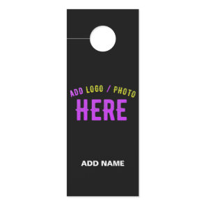 STYLISH MODERN CUSTOMIZABLE BLACK VERIFIED BRANDED DOOR HANGER