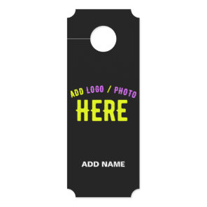 STYLISH MODERN CUSTOMIZABLE BLACK VERIFIED BRANDED DOOR HANGER