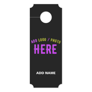 STYLISH MODERN CUSTOMIZABLE BLACK VERIFIED BRANDED DOOR HANGER