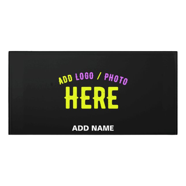 STYLISH MODERN CUSTOMIZABLE BLACK VERIFIED BRANDED DOOR SIGN (Classic Front)