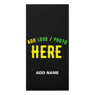STYLISH MODERN CUSTOMIZABLE BLACK VERIFIED BRANDED DOOR SIGN
