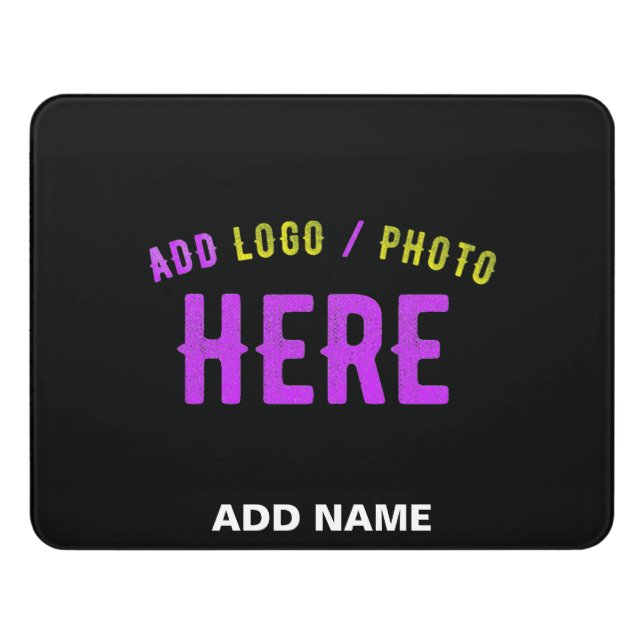 STYLISH MODERN CUSTOMIZABLE BLACK VERIFIED BRANDED DOOR SIGN (Contemporary Front)