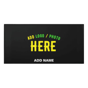 STYLISH MODERN CUSTOMIZABLE BLACK VERIFIED BRANDED DOOR SIGN