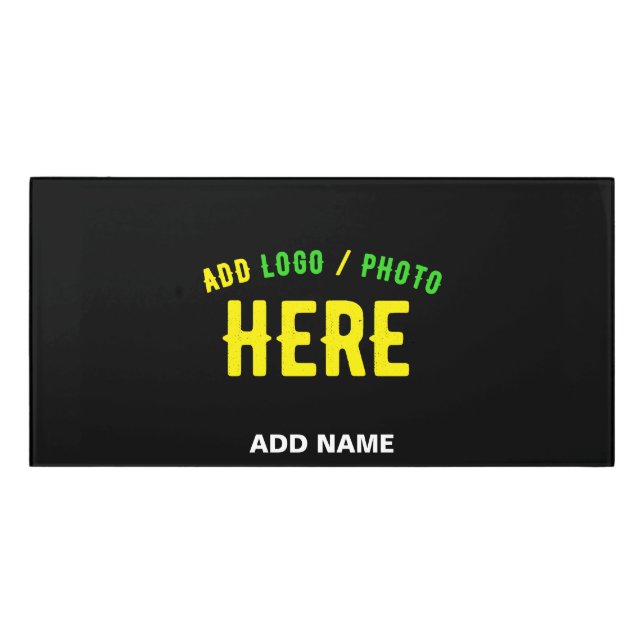 STYLISH MODERN CUSTOMIZABLE BLACK VERIFIED BRANDED DOOR SIGN (Classic Front)