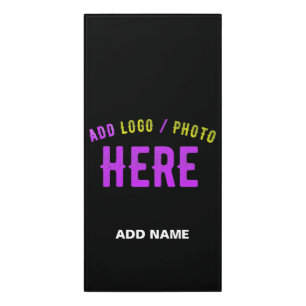 STYLISH MODERN CUSTOMIZABLE BLACK VERIFIED BRANDED DOOR SIGN