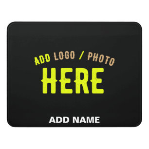 STYLISH MODERN CUSTOMIZABLE BLACK VERIFIED BRANDED DOOR SIGN