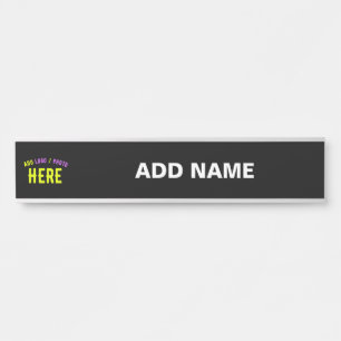 STYLISH MODERN CUSTOMIZABLE BLACK VERIFIED BRANDED DOOR SIGN