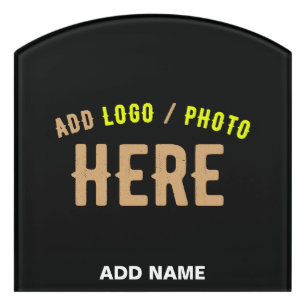 STYLISH MODERN CUSTOMIZABLE BLACK VERIFIED BRANDED DOOR SIGN