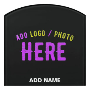 STYLISH MODERN CUSTOMIZABLE BLACK VERIFIED BRANDED DOOR SIGN