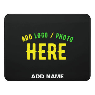 STYLISH MODERN CUSTOMIZABLE BLACK VERIFIED BRANDED DOOR SIGN