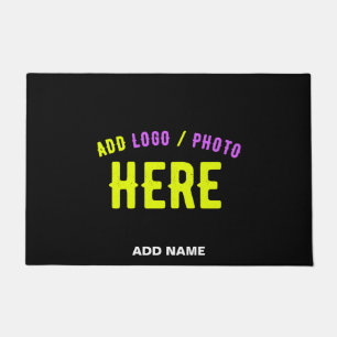 STYLISH MODERN CUSTOMIZABLE BLACK VERIFIED BRANDED DOORMAT