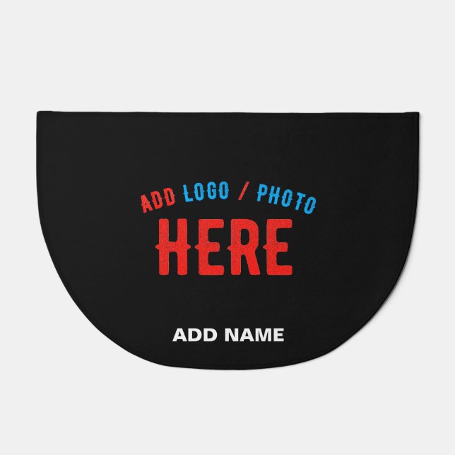 STYLISH MODERN CUSTOMIZABLE BLACK VERIFIED BRANDED DOORMAT (Front)