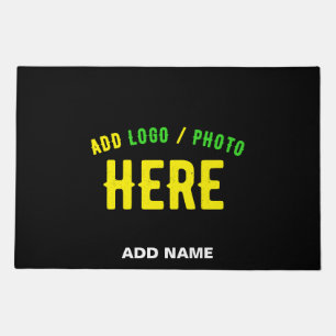 STYLISH MODERN CUSTOMIZABLE BLACK VERIFIED BRANDED DOORMAT