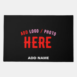 STYLISH MODERN CUSTOMIZABLE BLACK VERIFIED BRANDED DOORMAT