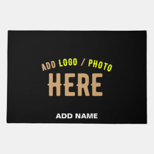 STYLISH MODERN CUSTOMIZABLE BLACK VERIFIED BRANDED DOORMAT