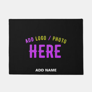 STYLISH MODERN CUSTOMIZABLE BLACK VERIFIED BRANDED DOORMAT