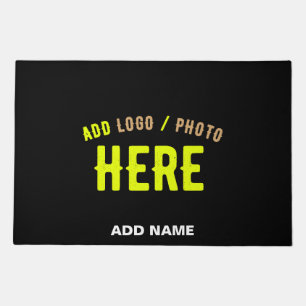STYLISH MODERN CUSTOMIZABLE BLACK VERIFIED BRANDED DOORMAT
