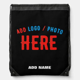 STYLISH MODERN CUSTOMIZABLE BLACK VERIFIED BRANDED DRAWSTRING BAG