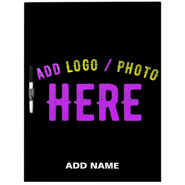 STYLISH MODERN CUSTOMIZABLE BLACK VERIFIED BRANDED DRY ERASE BOARD (Front)