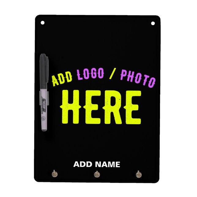 STYLISH MODERN CUSTOMIZABLE BLACK VERIFIED BRANDED DRY ERASE BOARD (Front)