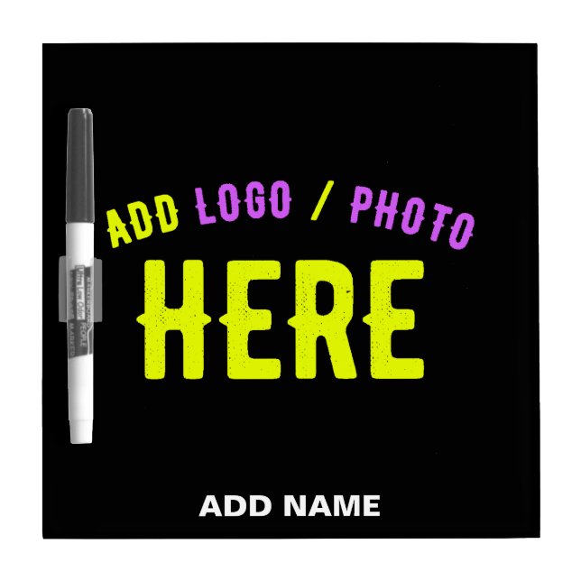 STYLISH MODERN CUSTOMIZABLE BLACK VERIFIED BRANDED DRY ERASE BOARD (Front)