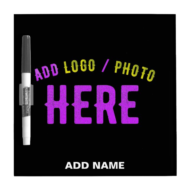 STYLISH MODERN CUSTOMIZABLE BLACK VERIFIED BRANDED DRY ERASE BOARD (Front)