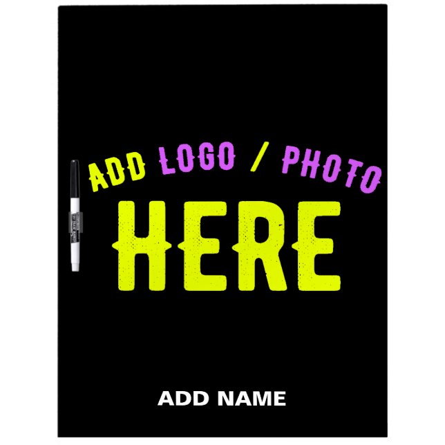 STYLISH MODERN CUSTOMIZABLE BLACK VERIFIED BRANDED DRY ERASE BOARD (Front)