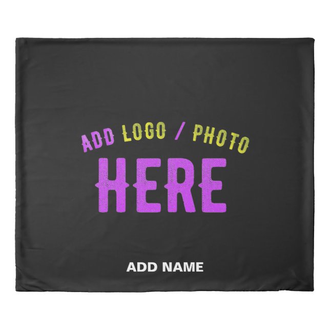 STYLISH MODERN CUSTOMIZABLE BLACK VERIFIED BRANDED DUVET COVER (Front)
