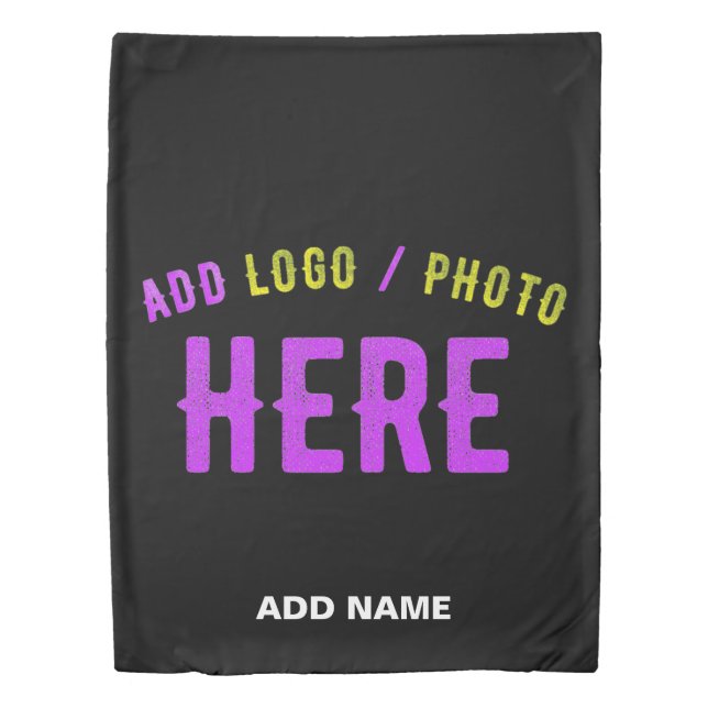 STYLISH MODERN CUSTOMIZABLE BLACK VERIFIED BRANDED DUVET COVER (Front)
