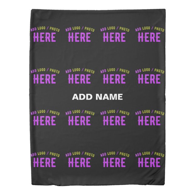 STYLISH MODERN CUSTOMIZABLE BLACK VERIFIED BRANDED DUVET COVER (Front)