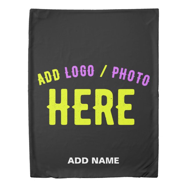 STYLISH MODERN CUSTOMIZABLE BLACK VERIFIED BRANDED DUVET COVER (Front)