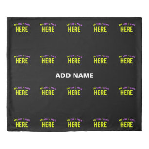 STYLISH MODERN CUSTOMIZABLE BLACK VERIFIED BRANDED DUVET COVER