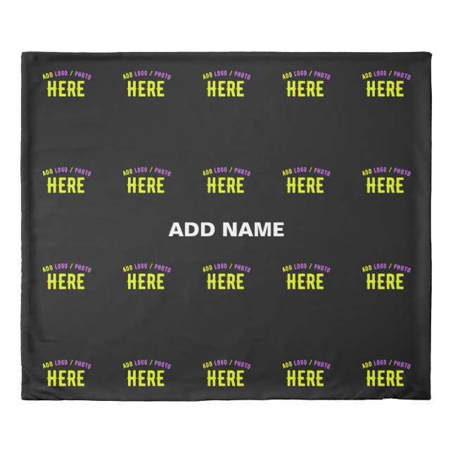 STYLISH MODERN CUSTOMIZABLE BLACK VERIFIED BRANDED DUVET COVER (Front)