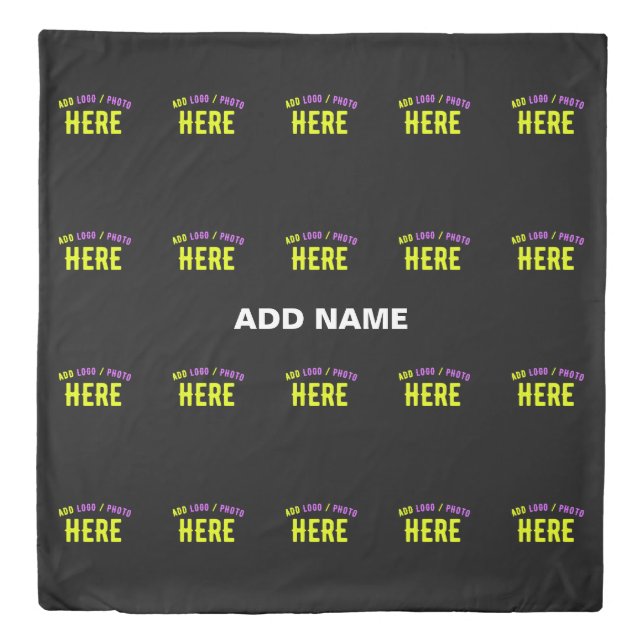 STYLISH MODERN CUSTOMIZABLE BLACK VERIFIED BRANDED DUVET COVER (Front)