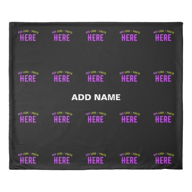 STYLISH MODERN CUSTOMIZABLE BLACK VERIFIED BRANDED DUVET COVER (Front)
