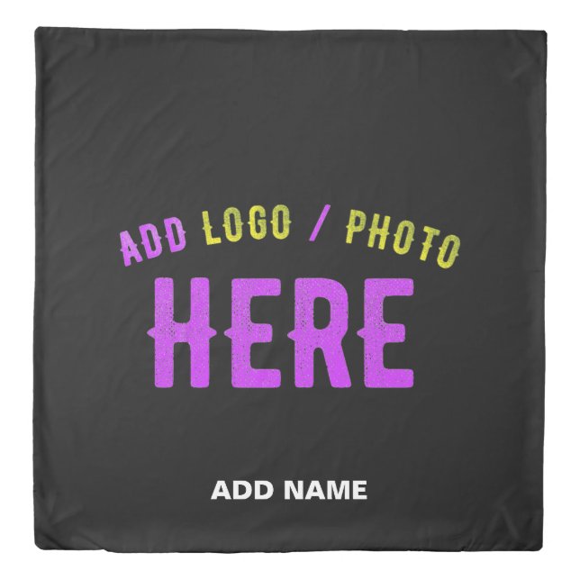 STYLISH MODERN CUSTOMIZABLE BLACK VERIFIED BRANDED DUVET COVER (Front)