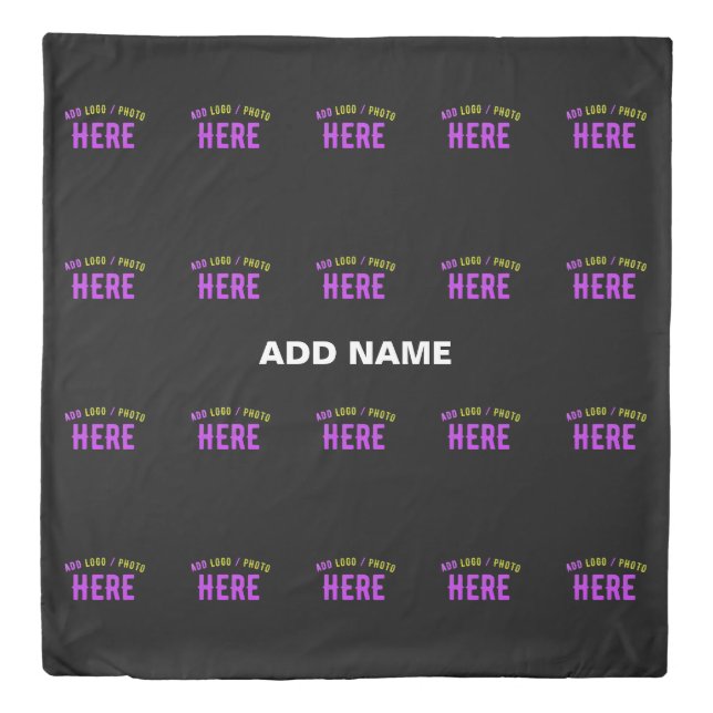 STYLISH MODERN CUSTOMIZABLE BLACK VERIFIED BRANDED DUVET COVER (Front)