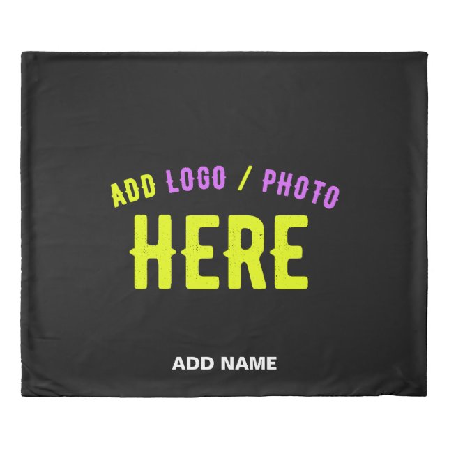 STYLISH MODERN CUSTOMIZABLE BLACK VERIFIED BRANDED DUVET COVER (Front)