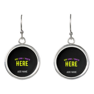 STYLISH MODERN CUSTOMIZABLE BLACK VERIFIED BRANDED EARRINGS