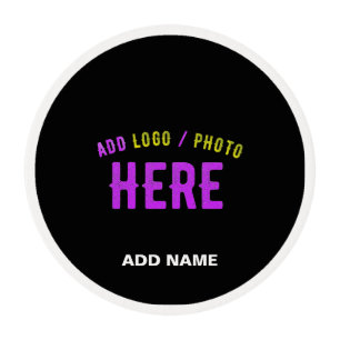 STYLISH MODERN CUSTOMIZABLE BLACK VERIFIED BRANDED EDIBLE FROSTING ROUNDS