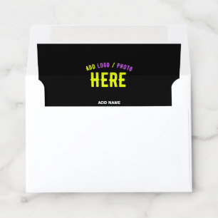 STYLISH MODERN CUSTOMIZABLE BLACK VERIFIED BRANDED ENVELOPE LINER