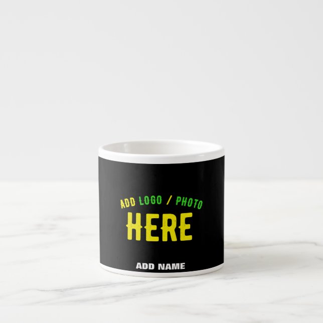 STYLISH MODERN CUSTOMIZABLE BLACK VERIFIED BRANDED ESPRESSO CUP (Front)