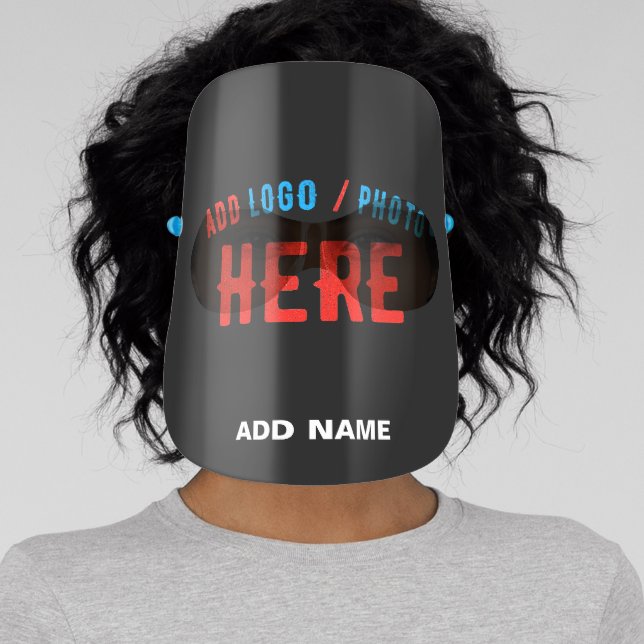STYLISH MODERN CUSTOMIZABLE BLACK VERIFIED BRANDED FACE SHIELD (Insitu)