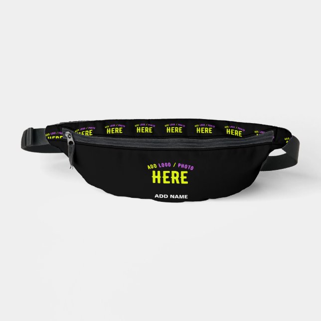 STYLISH MODERN CUSTOMIZABLE BLACK VERIFIED BRANDED FANNY PACK (Front)
