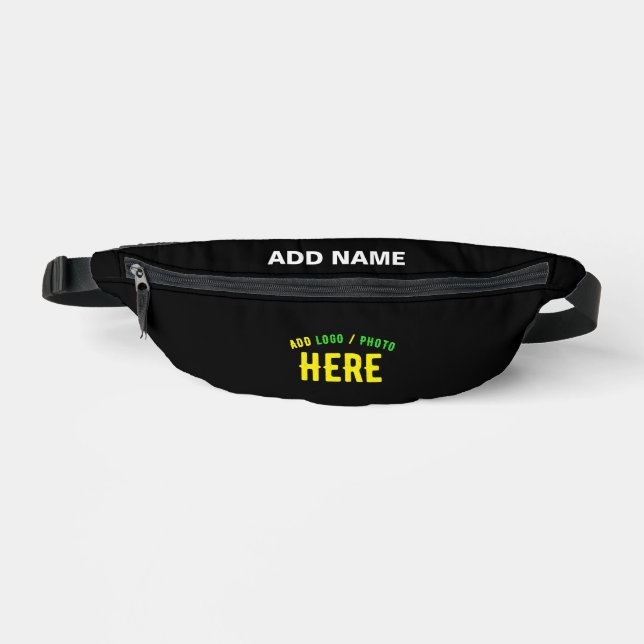 STYLISH MODERN CUSTOMIZABLE BLACK VERIFIED BRANDED FANNY PACK (Front)