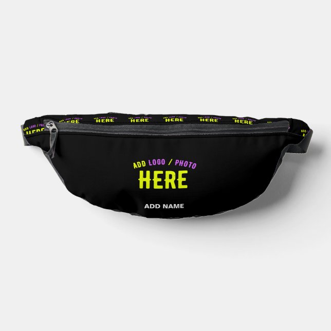 STYLISH MODERN CUSTOMIZABLE BLACK VERIFIED BRANDED FANNY PACK (Lay Down)