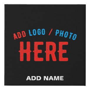 STYLISH MODERN CUSTOMIZABLE BLACK VERIFIED BRANDED FAUX CANVAS PRINT